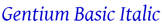 Gentium Basic Italic الخط